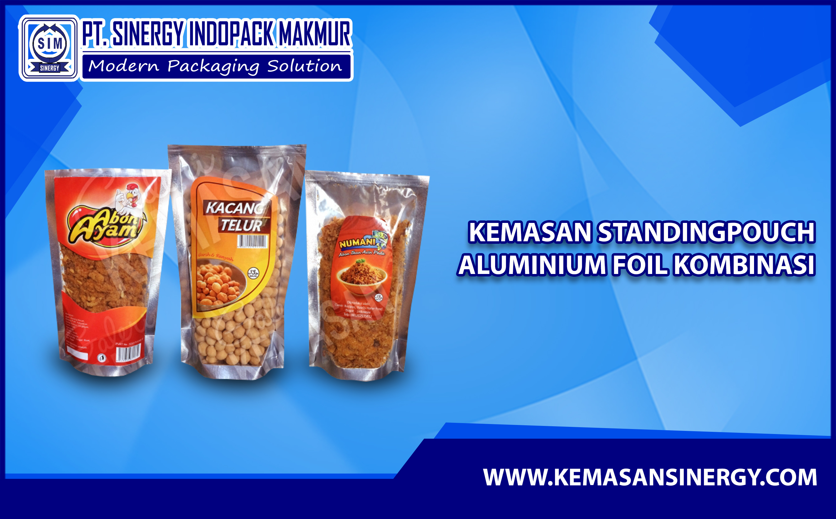 Kemasan Aluminium Foil (Alufoil Standing Pouch Kombinasi)