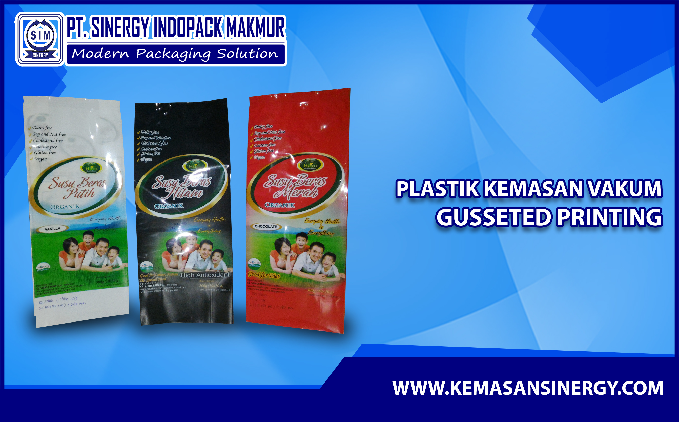  Kemasan  Plastik  Vakum Side Gusset Vacuum Bag Side Gusset 