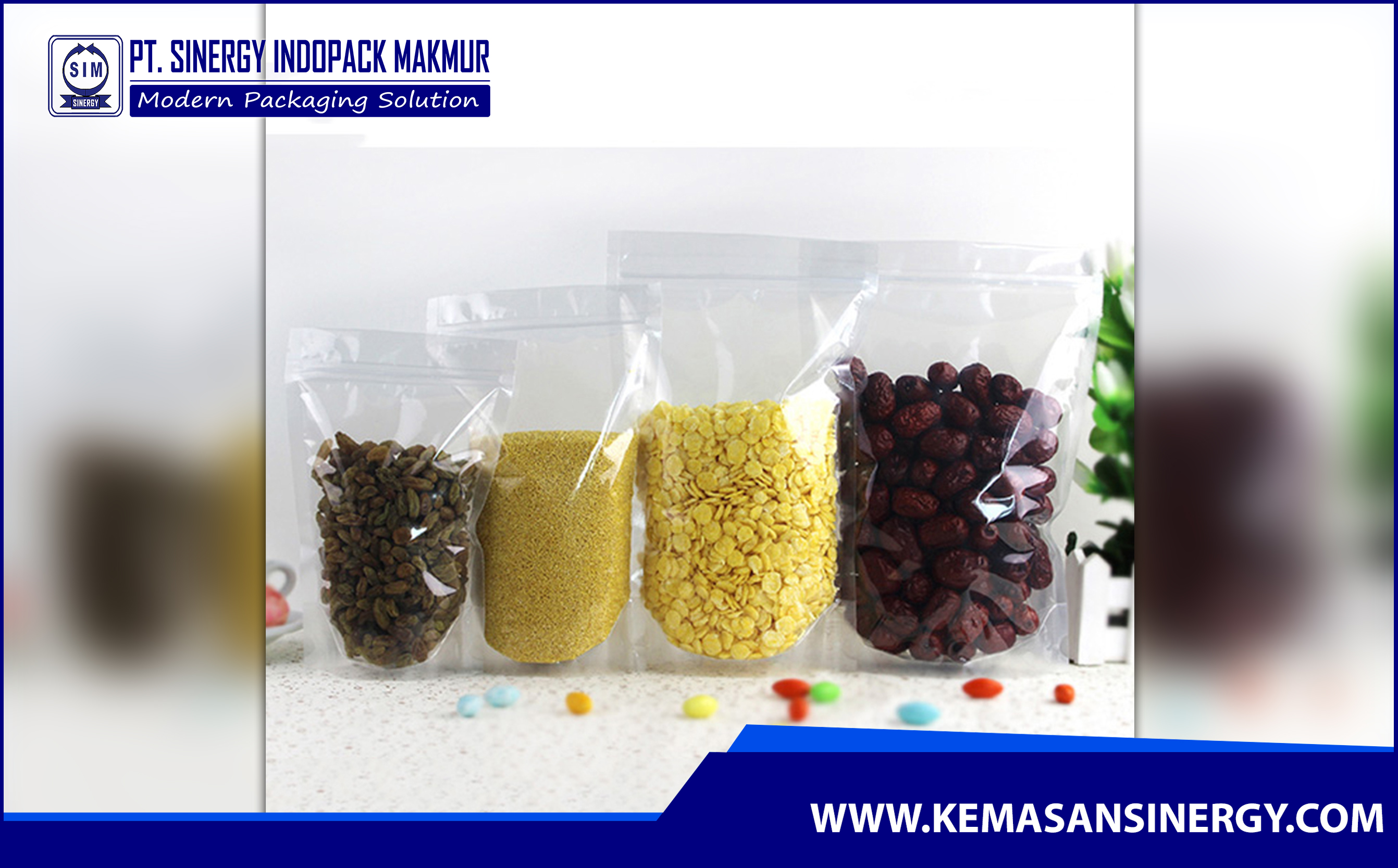  Kemasan  Plastik  Vakum  Vacuum Bag Standing Pouch 